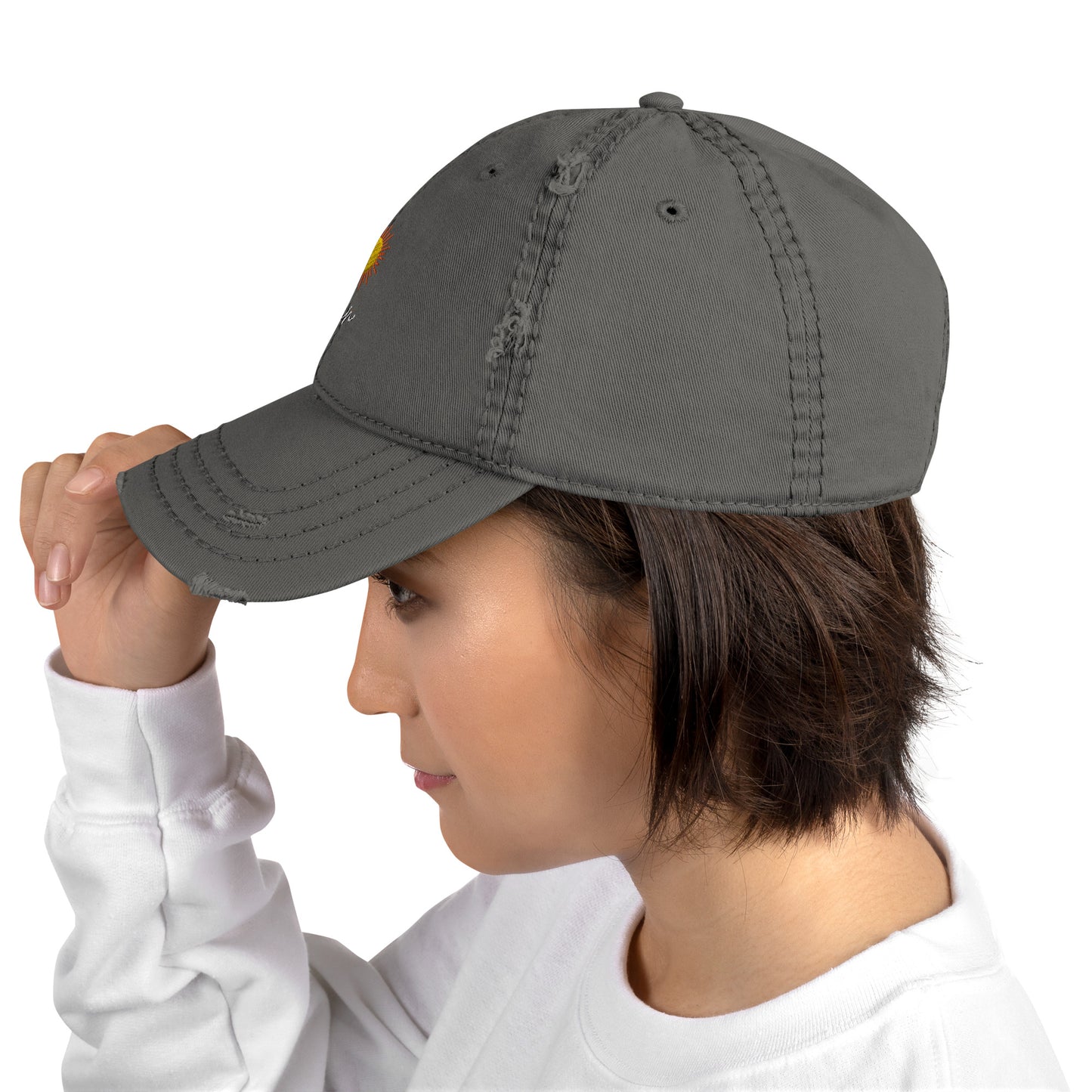 ** Sun ** Distressed Dad Hat