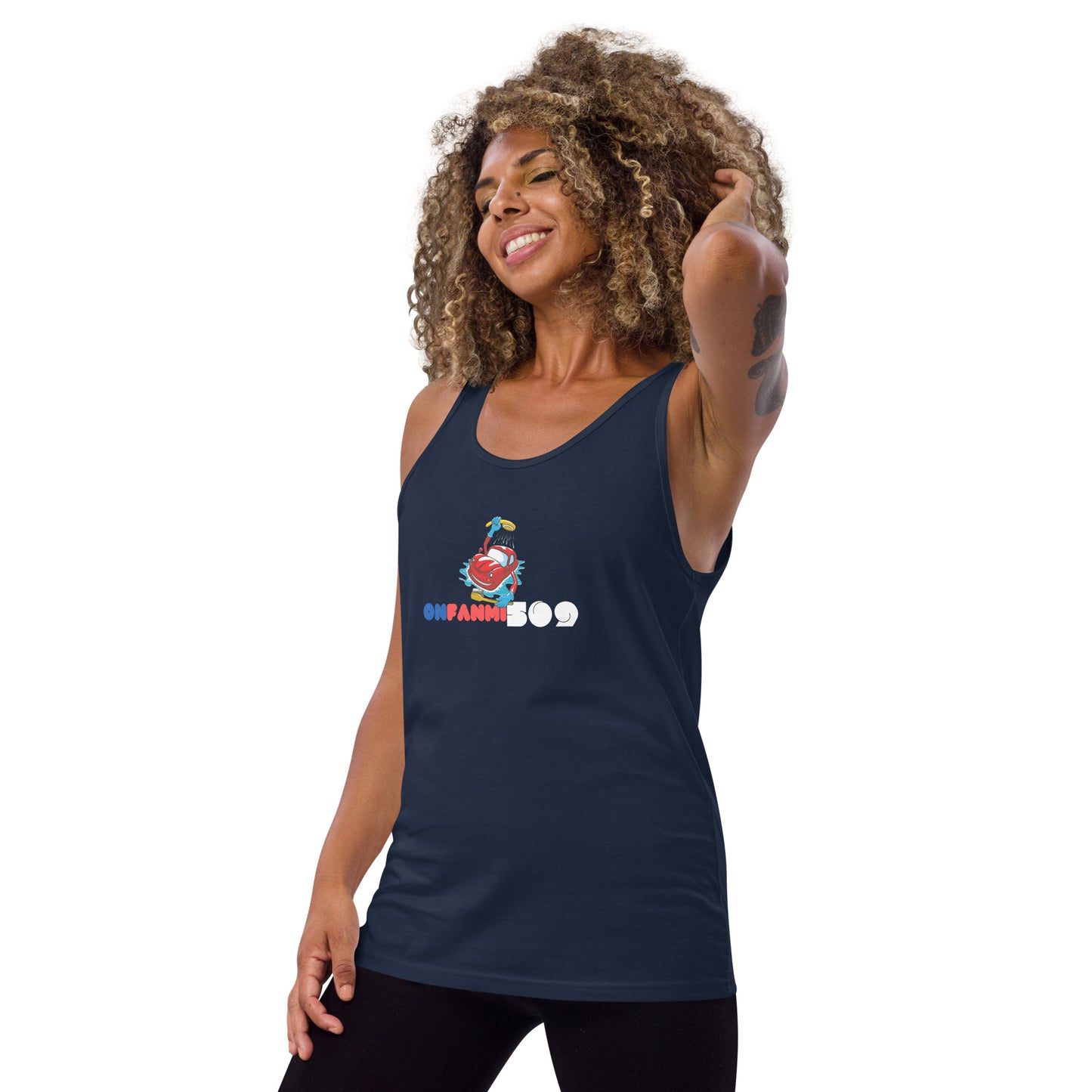 OnFanmi509 White Unisex Tank Top