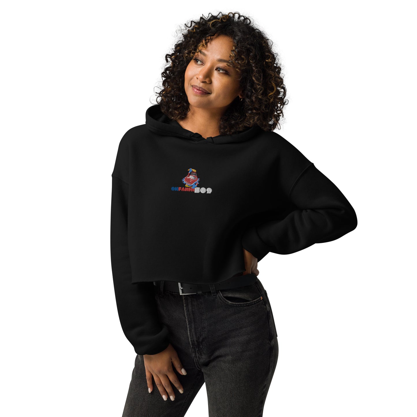 OnFanmi509 "White" Crop Hoodie